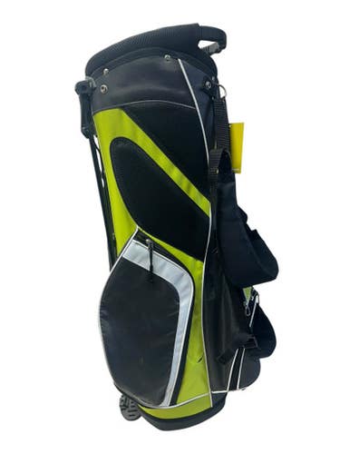 Used Grey Green Mens Stand Bag Mens Stand Bag Grey And Lime 11835-s000204093