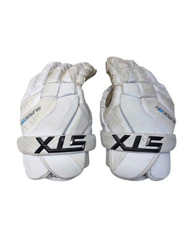 Used Stx Surgen 400 Men’s 14” Lacrosse Gloves - White 11835-s000205103