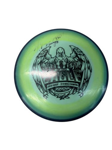 Used Innova Ts Eagle Barsby Autographed Disc Golf Driver Green 175g 11835-s000205488