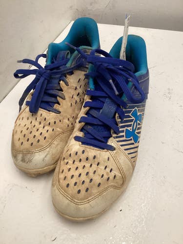 Used Under Armour Bb Sb Cleats Royal Blue Junior 04 11443-s000197443
