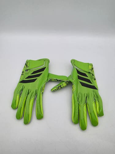 adidas Adizero GripTack Palm Football Gloves Green Black Men's Size Large NWOT