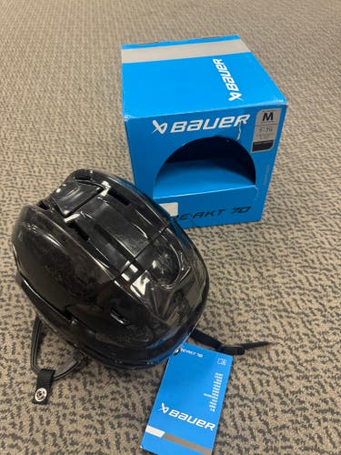 Medium Black Bauer Re-Akt 70 Helmet (New)