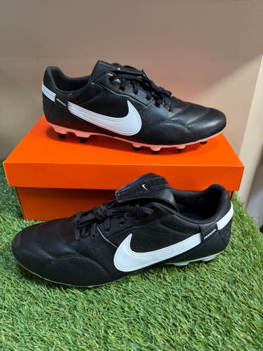 Nike Premier III 3 FG Soccer Cleats Black White HM0265-002 Men Size 8.5 NEW