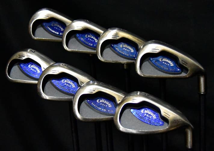 CALLAWAY STEELHEAD X-16 IRONS SET, 3-9, PW SHAFT 38.5IN (5), REG FLEX, RH