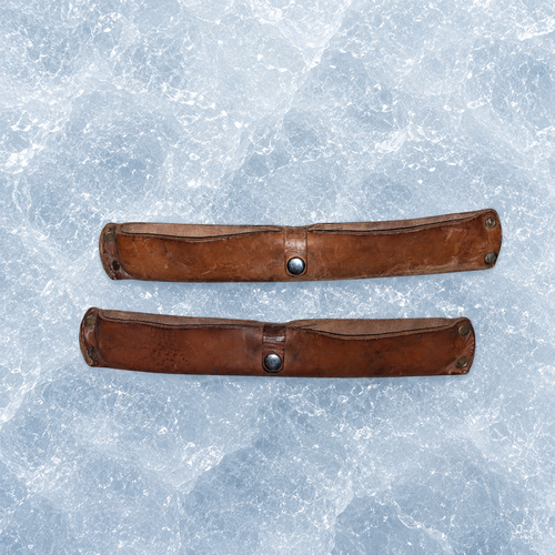 Vintage leather skate guards 13.5" long