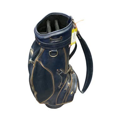 Used 6 Way Leather Bag Mens Cart Bag Navy Blue 11859-s000026203