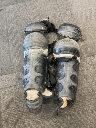 Used Easton Catchers Leg Guards Black Youth 11614-s000237632