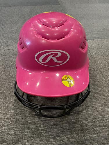 Used Rawlings Cfbh-r1 Batting Helmet No Mask Pink Sm 11614-s000237629