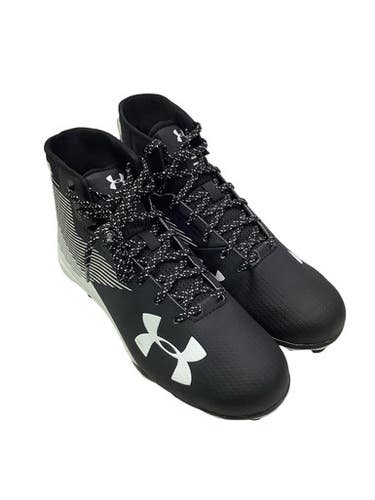 Used Under Armour Hammer Mc Adult Fb Cleats Black And White Senior 12 11347-s000270237
