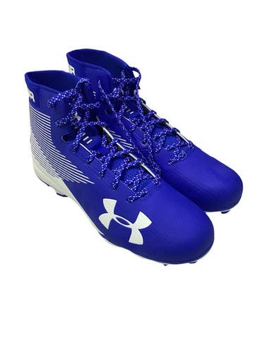 Used Under Armour Hammer Mc Adult Fb Cleats Royal Blue And White Senior 11 11347-s000270231