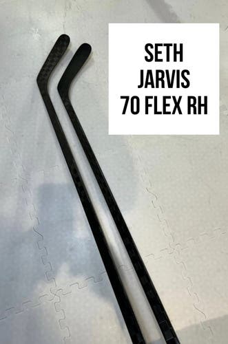 Senior(2x)Right CT: Seth Jarvis 70 Flex ProBlackStock™ Unbranded Pro Stock Hockey Sticks