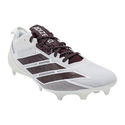 new men's 10 Adidas Adizero Electric White maroon Football Cleats IE6289