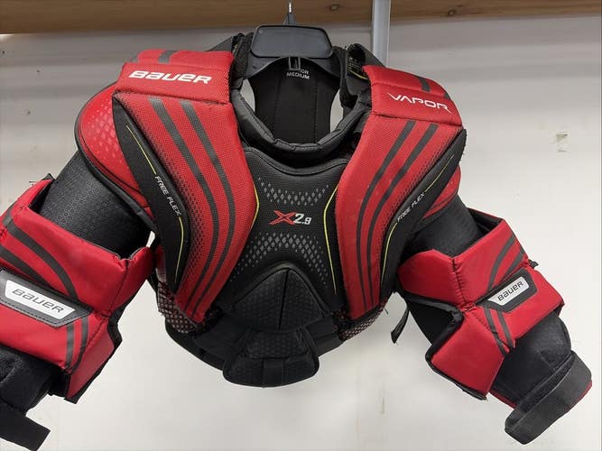 Junior Size Medium Bauer Vapor S19 X2.9 Ice Hockey Goalie Chest & Arm Protector