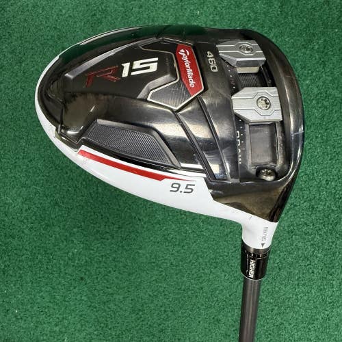 Taylormade R15 460 9.5 Driver Right Handed Stiff Flex Graphite Shaft Clean!