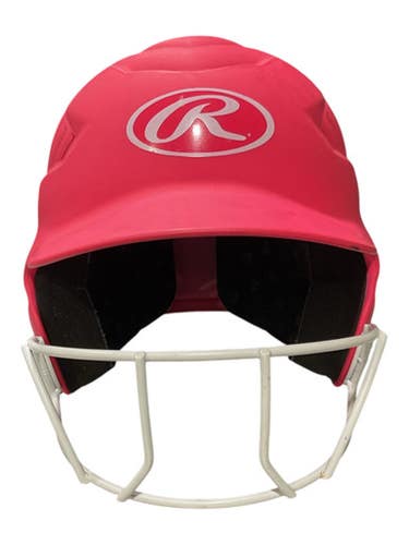 Used Rawlings Batting Helmet Batting Helmet W Mask Pink Md 11847-s000036023