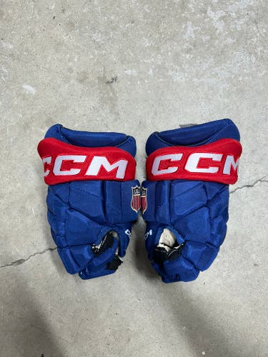 12” CCM Team USA Olympic Pro Stock Hockey Gloves (New)