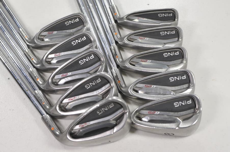 Ping G25 4-W,UW,SW,LW Iron Set Stiff Flex Orange Dot Steel READ