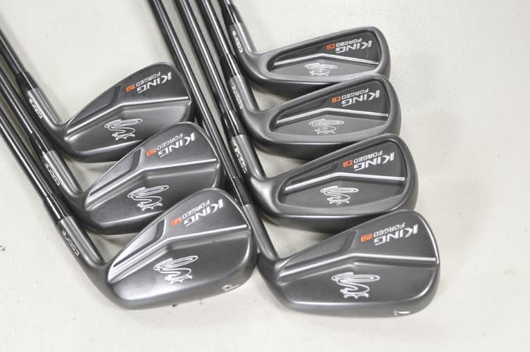 Cobra King Forged MB/CB Black 2023 4-PW Iron Set Stiff RH AMT S300 Steel #217297