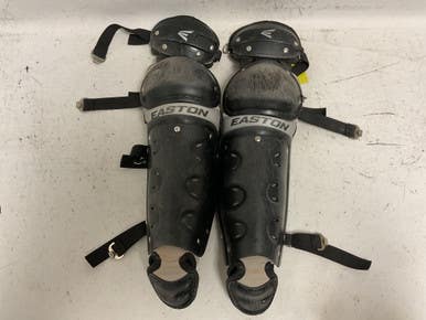Used Easton Youth Catchers Leg Guards Black 11855-s000204771