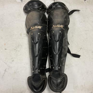 Used All-star Lg1216ps Catchers Leg Guards Black Junior 11855-s000204726