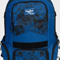 New Rawlings Gamer Baseball Softball Backpack Royal 11835-rawr00714514