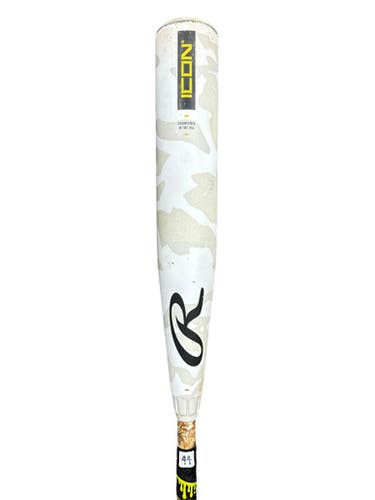 Used Rawlings 2025 Icon Rut415 30 22 -8 Usssa 2 3 4” Bat - White And Grey 11835-s000202916