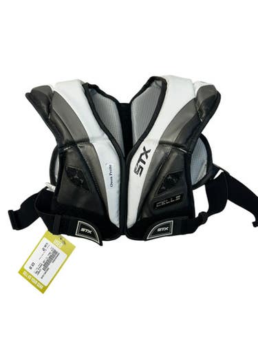 Used Stx Cell Ii Lacrosse Shoulder Pads White And Grey Sm 11835-s000204802