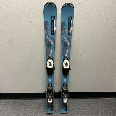 Used Salomon Qst Jr Boys Dh Ski Binding Royal Blue 110 Cm 11855-s000184058