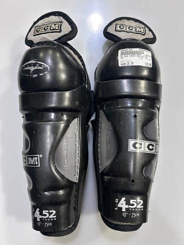 Used Ccm Tacks 452 Junior Shin Guards Black 10" 11615-s000251206