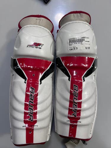 Used Bauer Jt19 10 Sg Junior Shin Guards White 10" 11615-s000253016