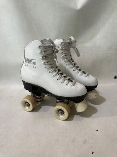 Used Dominion Marthon Iv Roller Skate Senior Roller Quad Skates White Senior 6 11615-s000268815