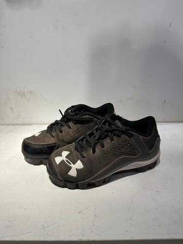 Used Under Armour Lead Off Bc Yth 12 Bb Sb Cleats Black Youth 12.0 11615-s000269828
