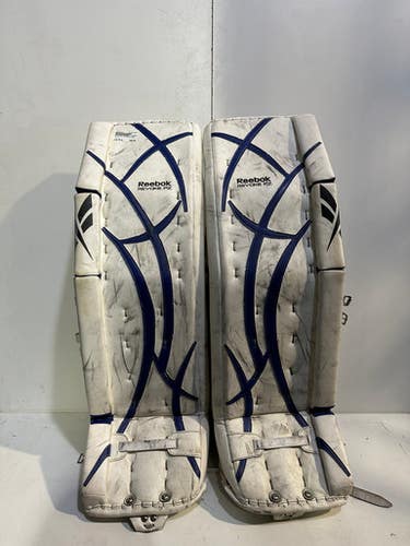 Used Reebok Revoke Pz Goalie Leg Pads Senior White 36" 11615-s000260674