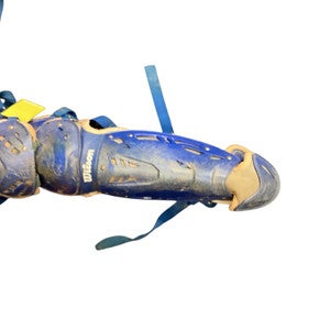 Used Wilson Adult Shin Guard Catchers Leg Guards Royal Blue Adult 11846-s000103183