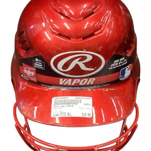 Used Rawlings Vapor Batting Helmet W Mask Red Fits All 11846-s000104955