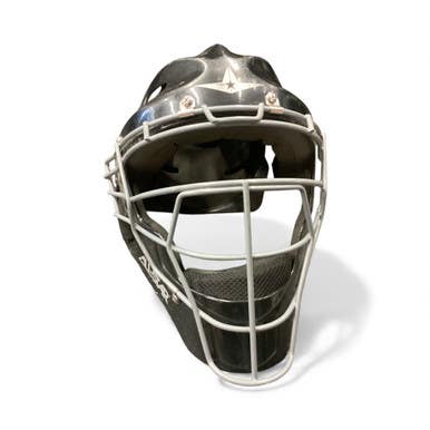 Used All-star Catchers Helmet Batting Helmet W Mask Black Md 11846-s000096608