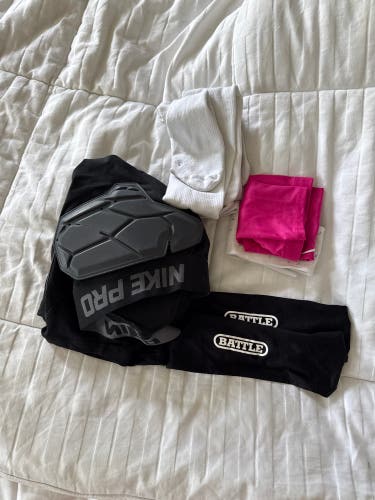 Battle and Nike football gear lot