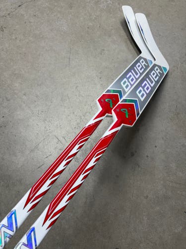 2 PACK 25” Paddle Senior Bauer Supreme Shadow Pro Stock Goalie Stick (New) Pro Stock