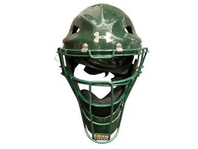Used Under Armour Catchers Helmet Catchers Helmet W Mask Green Lg 11846-s000101347