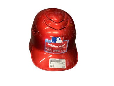 Used Rawlings Batting Helmet Batting Helmet No Mask Red One Size 11846-s000104695