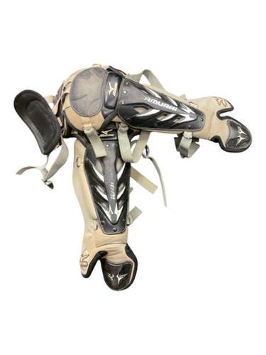 Used Mizuno Samurai Leg Guards Catchers Leg Guards Black Youth 11846-s000105157