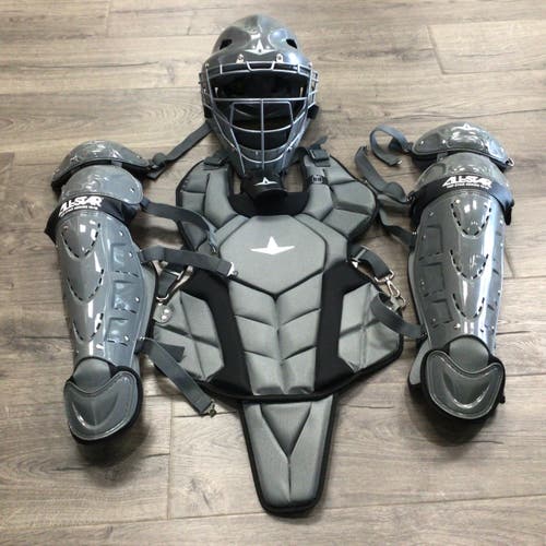 Black/Gray All Star Top Star Youth Catcher's Set Age 12-16 (New)