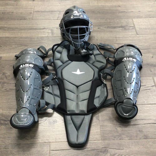 Black/Gray All Star Top Star Youth Catcher's Set Age 9-12 (Used)