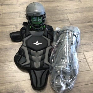 Black/Gray All Star MVP Pro Youth Catcher's Set Size Small (New)