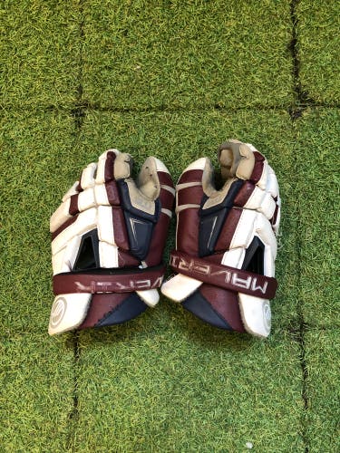 FDU Large Goalie Maverik M5 Lacrosse Gloves (Used)