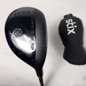 Stix Golf Stainless Black 4 Hybrid 21* Stix Stiff Graphite Mens RH HC