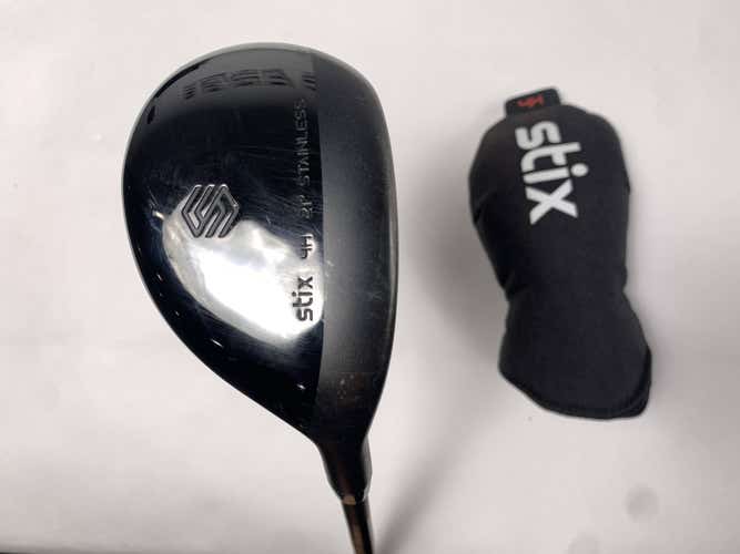 Stix Golf Stainless Black 4 Hybrid 21* Stix Stiff Graphite Mens RH HC