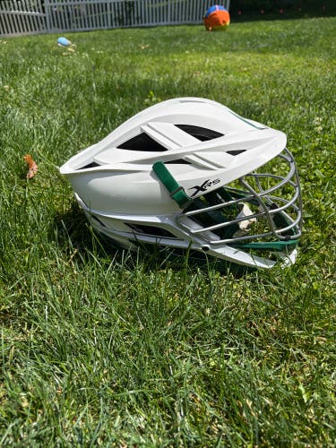 Cascade XRS Lacrosse Helmet - White with Green (Retail: $350)