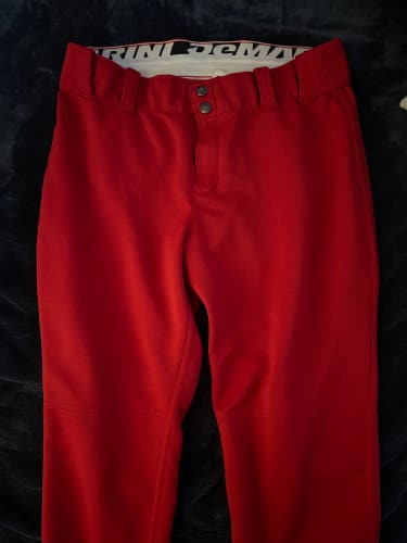 Red Women's Large Adult DeMarini Game Pants (Used)