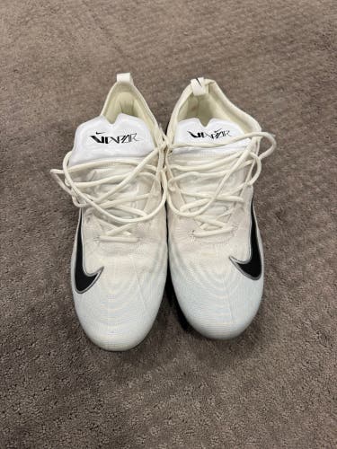 White Men's Size M 11.5 (W 12.5) Adult Nike Vapor Speed Low Top Molded Cleats (New)